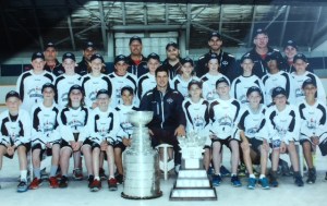 Aidan at Sidney Crosby hockey school